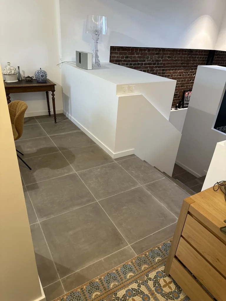 Rénovation complète et création d'une extension - après, la liaison entre l'ancien et l'extension